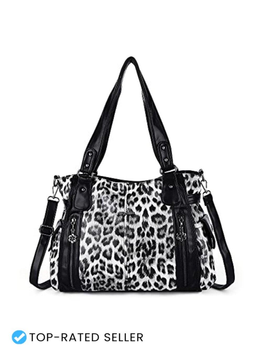 Washed Vegan Leather Shoulder Bag Crossbody Hobo Tote Travel Purse